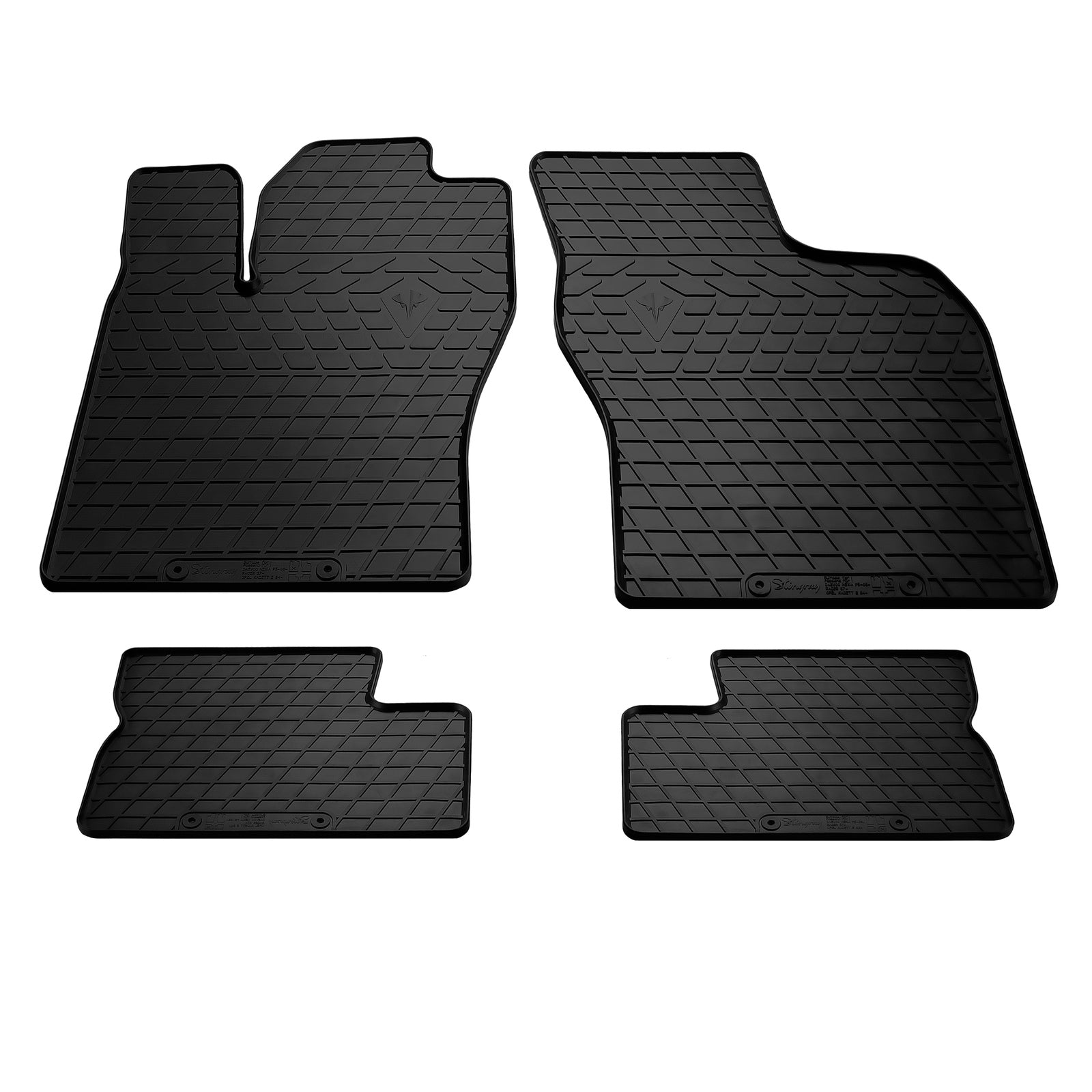 Rubber Floor Mats (4 pcs, Stingray Premium) for Opel Kadett 1984-1991 - image 1
