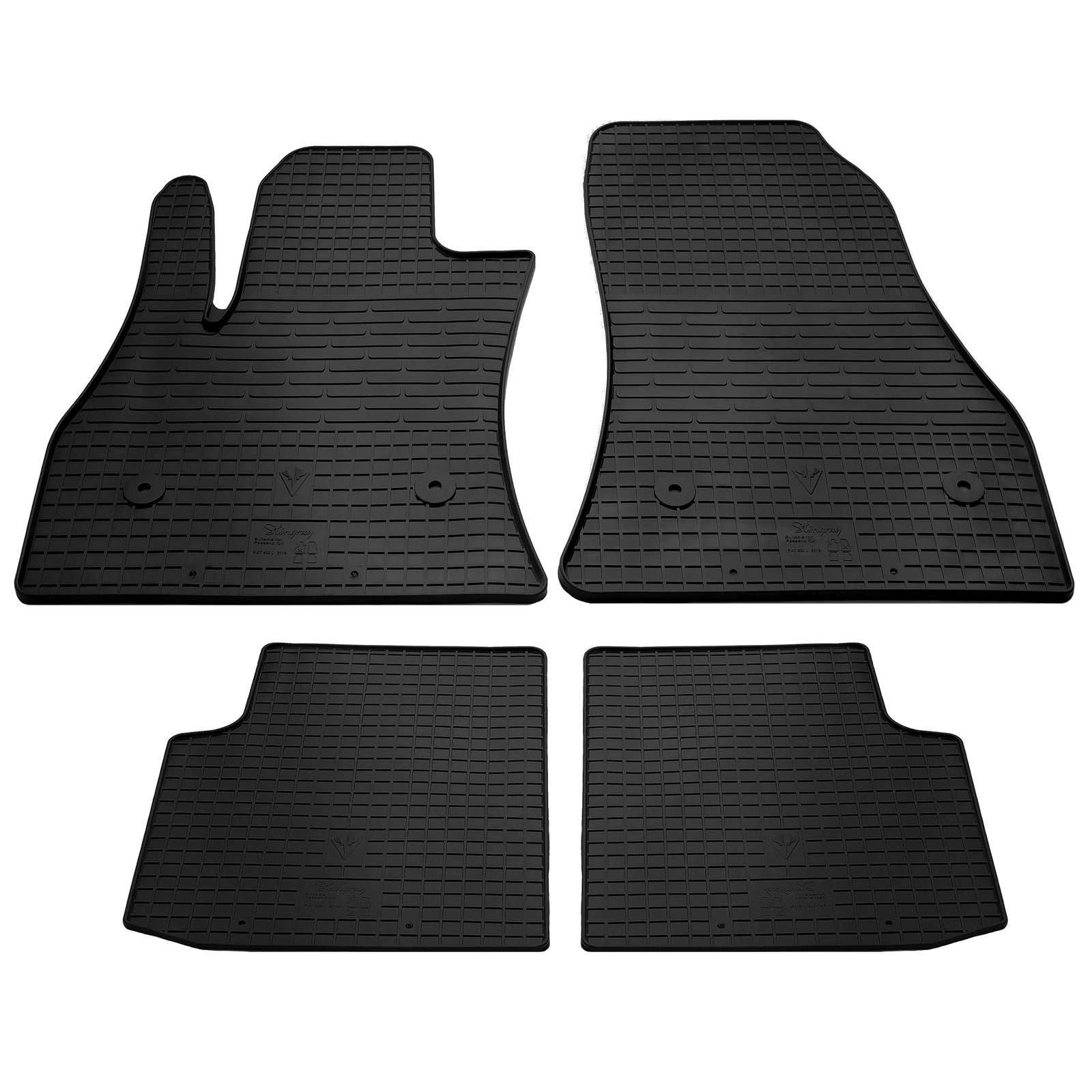 Rubber Floor Mats 500L (4 pcs, Stingray Premium) for Fiat 500/500L 2013-2022 - image 1