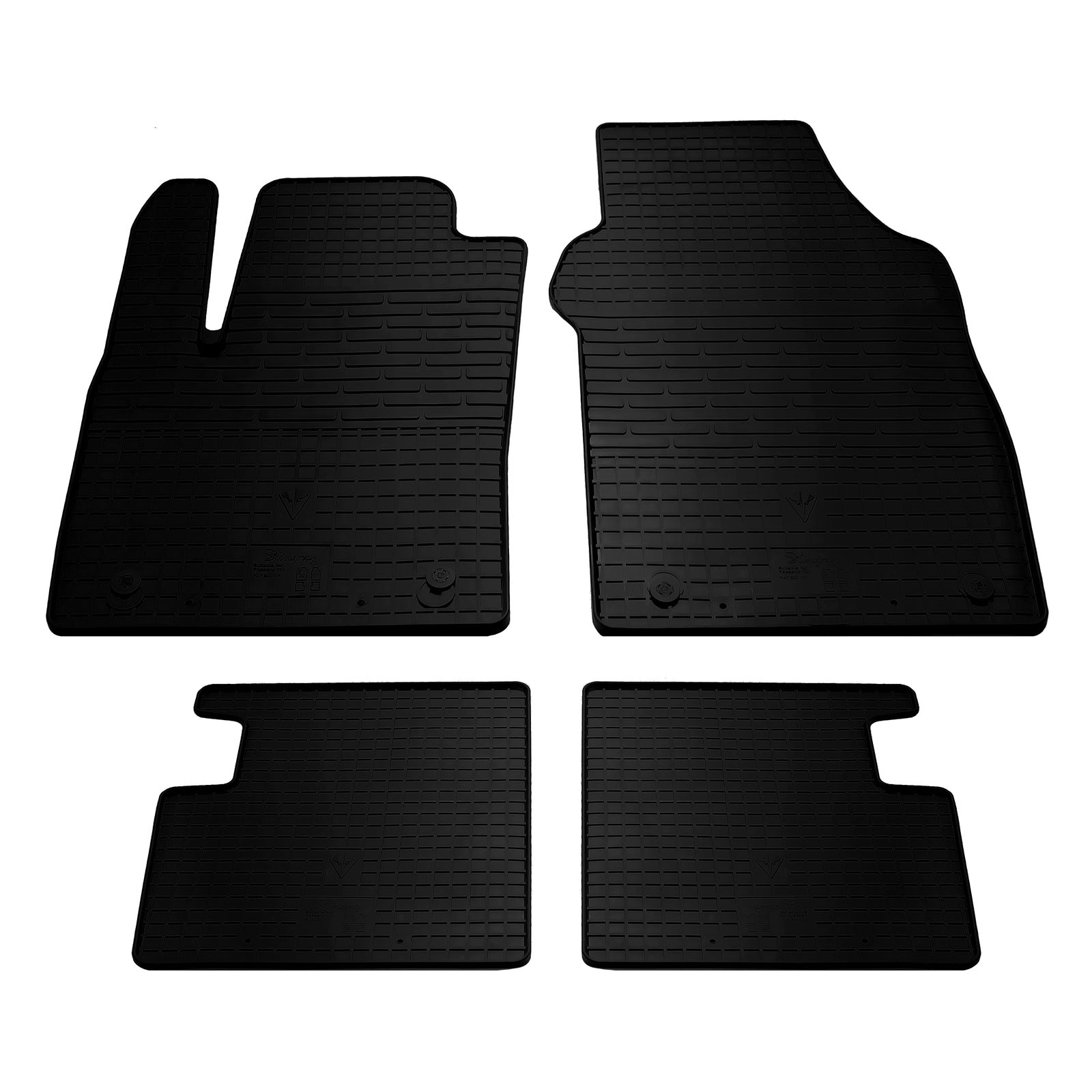 Rubber Floor Mats 500 (4 pcs, Stingray Premium) for Fiat 500/500L 2013-2022 - image 1