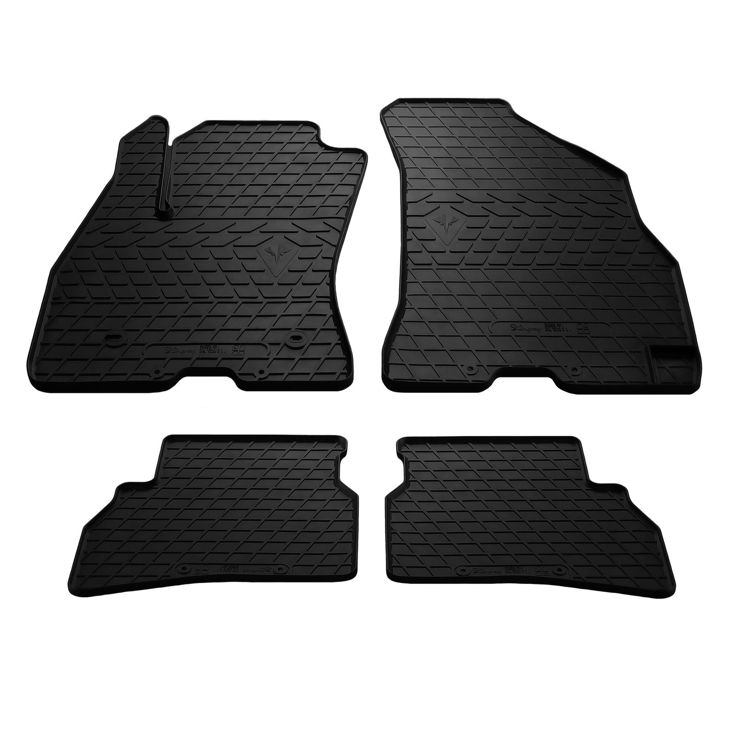 Rubber Floor Mats (Stingray) for Fiat Doblo II 2010-2022 - image 1
