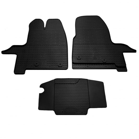 Rubber mats (3 piece set, Premium Stingray) for Ford Custom 2013-2022 - Reelken Auto