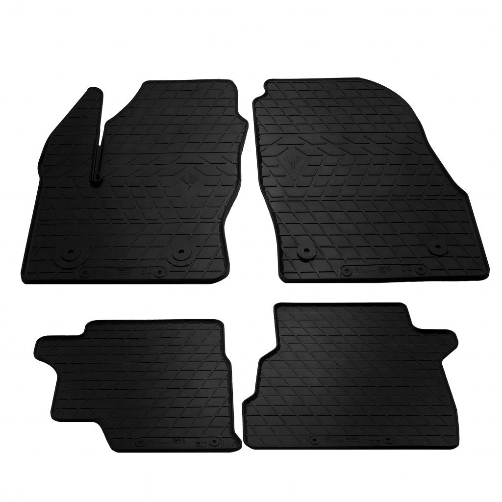 Rubber floor mats for Transit Connect (4 pcs, Stingray Premium) for Ford Connect 2014-2021 - image 1