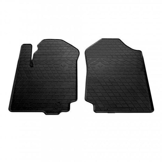 Rubber mats 2-piece (aluminum, rubber) for Ford Ranger 2011-2022 - Reelken Auto