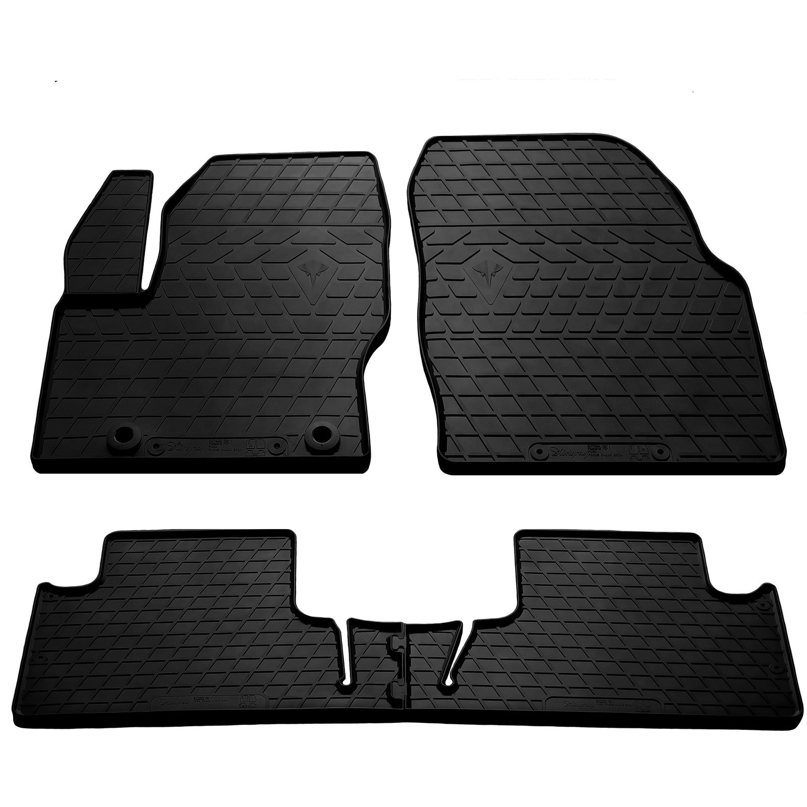 Rubber Floor Mats (4 pcs, Stingray Premium) for Ford C-Max/Grand C-Max 2010-2019 - image 1