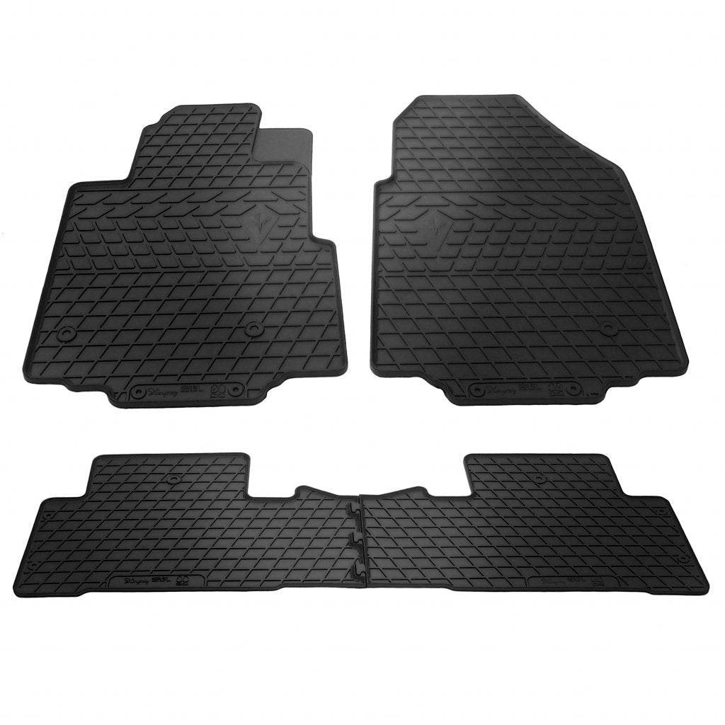 Rubber mats (4 PCs, Premium Stingray) for Honda Pilot 2008-2015 - Reelken Auto