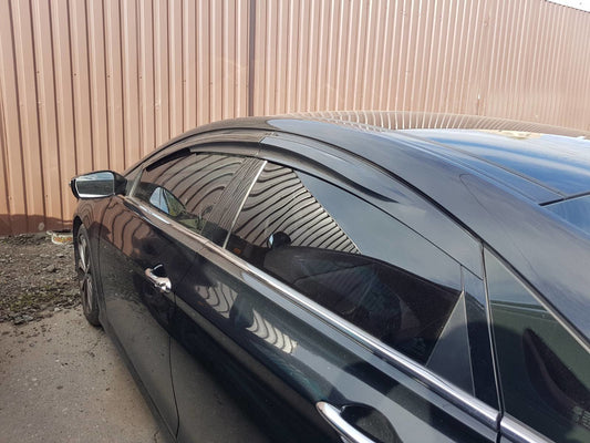 Window Deflectors (4 pcs, Sunplex Sport) for Hyundai Sonata YF 2010-2014 - image 1