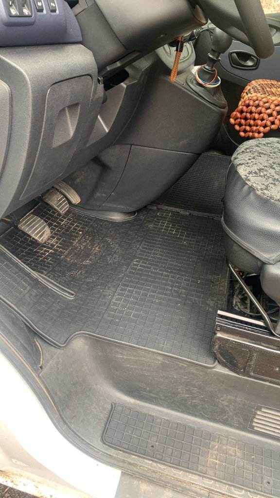 Rubber mats (2 pieces, Polytep) for Opel Vivaro 2015-2019 - Reelken Auto
