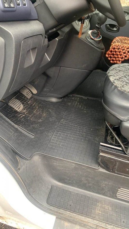 Rubber mats (2 pieces, Polytep) for Opel Vivaro 2015-2019 - Reelken Auto