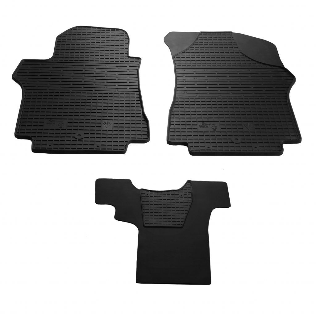 Rubber Floor Mats 1+1 (3 pcs, Stingray Premium) for Hyundai H300, H1, Starex 2008-2020 - image 1