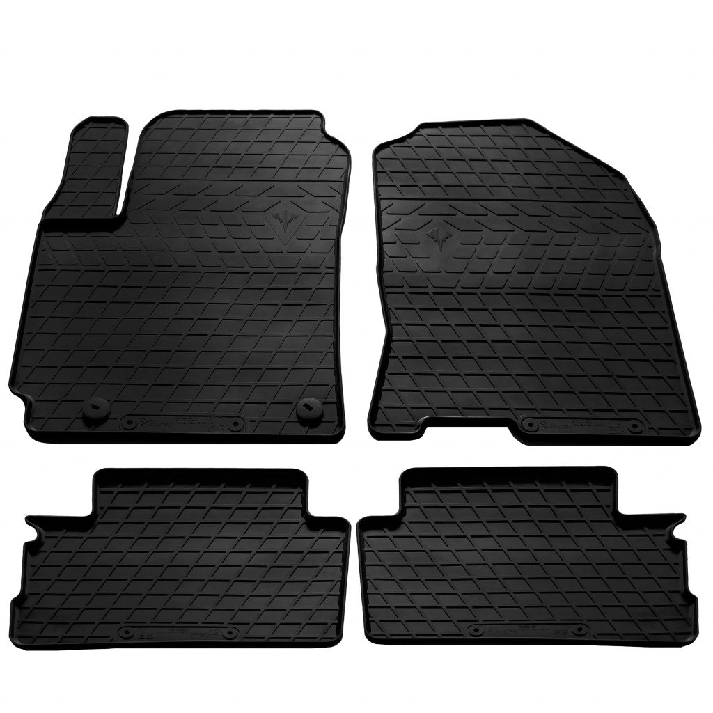 Rubber Floor Mats (4 pcs, Stingray Premium) for Hyundai Kona 2017-2023 - image 1