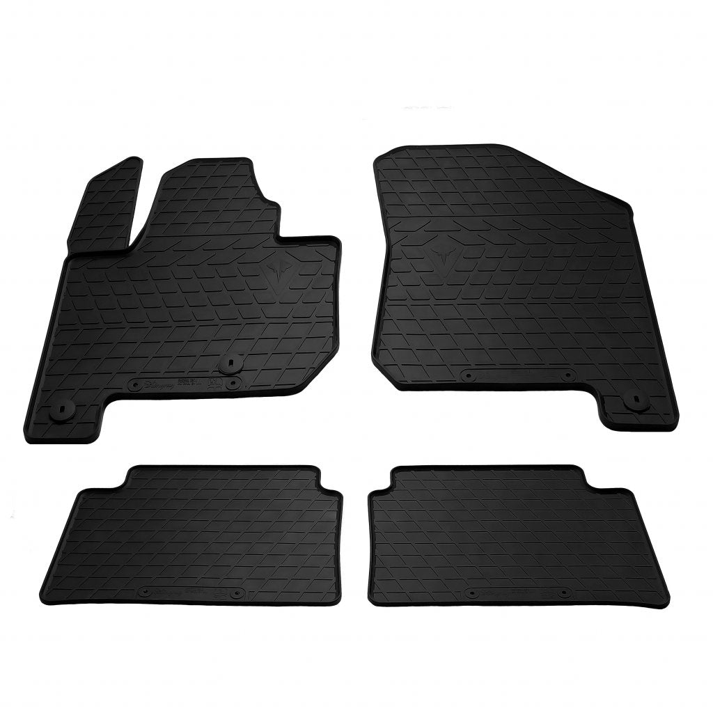 Rubber floor mats for EV (4 pcs, Stingray Premium) for Kia Soul II 2013-2018 - image 1