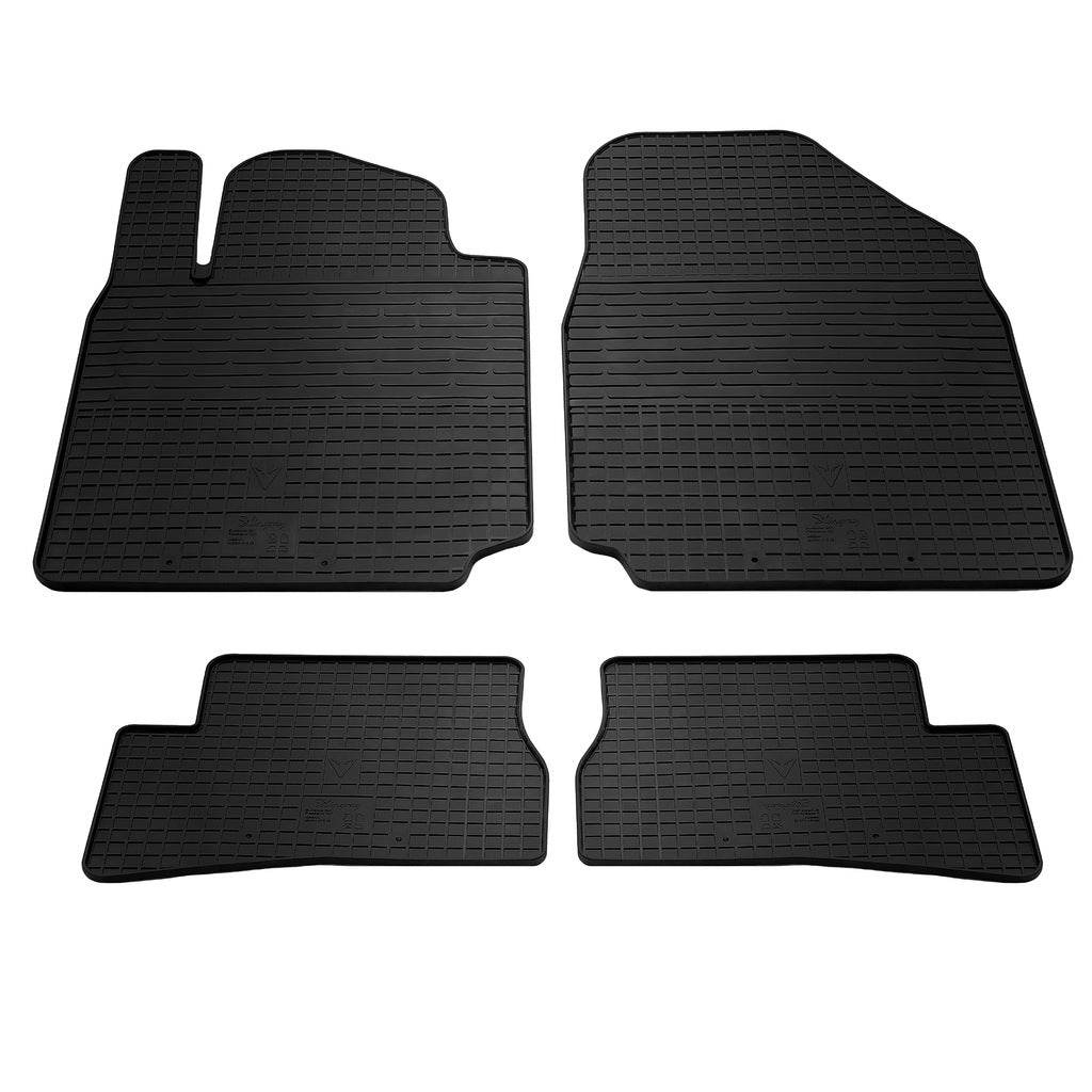 Rubber mats (4 PCs, Premium Stingray) for Nissan Micra K12 2003-2010 - Reelken Auto