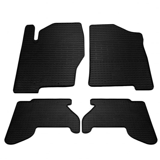 Rubber mats (4 PCs, Premium Stingray) for Nissan Navara 2006-2015 - Reelken Auto