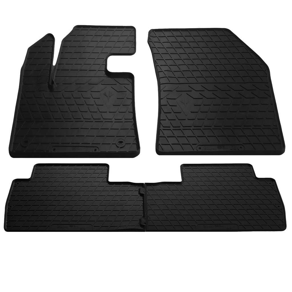 Rubber Floor Mats (4 pcs, Stingray Premium) for Peugeot 5008 2016-2023 - image 1