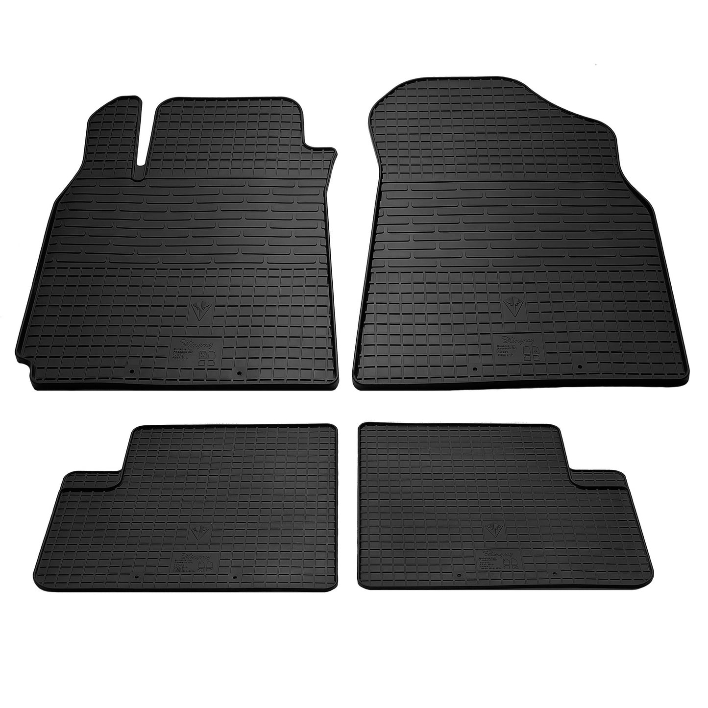 Rubber Floor Mats (4 pcs, Stingray Premium) for Chery Tiggo 5 2013- - image 1