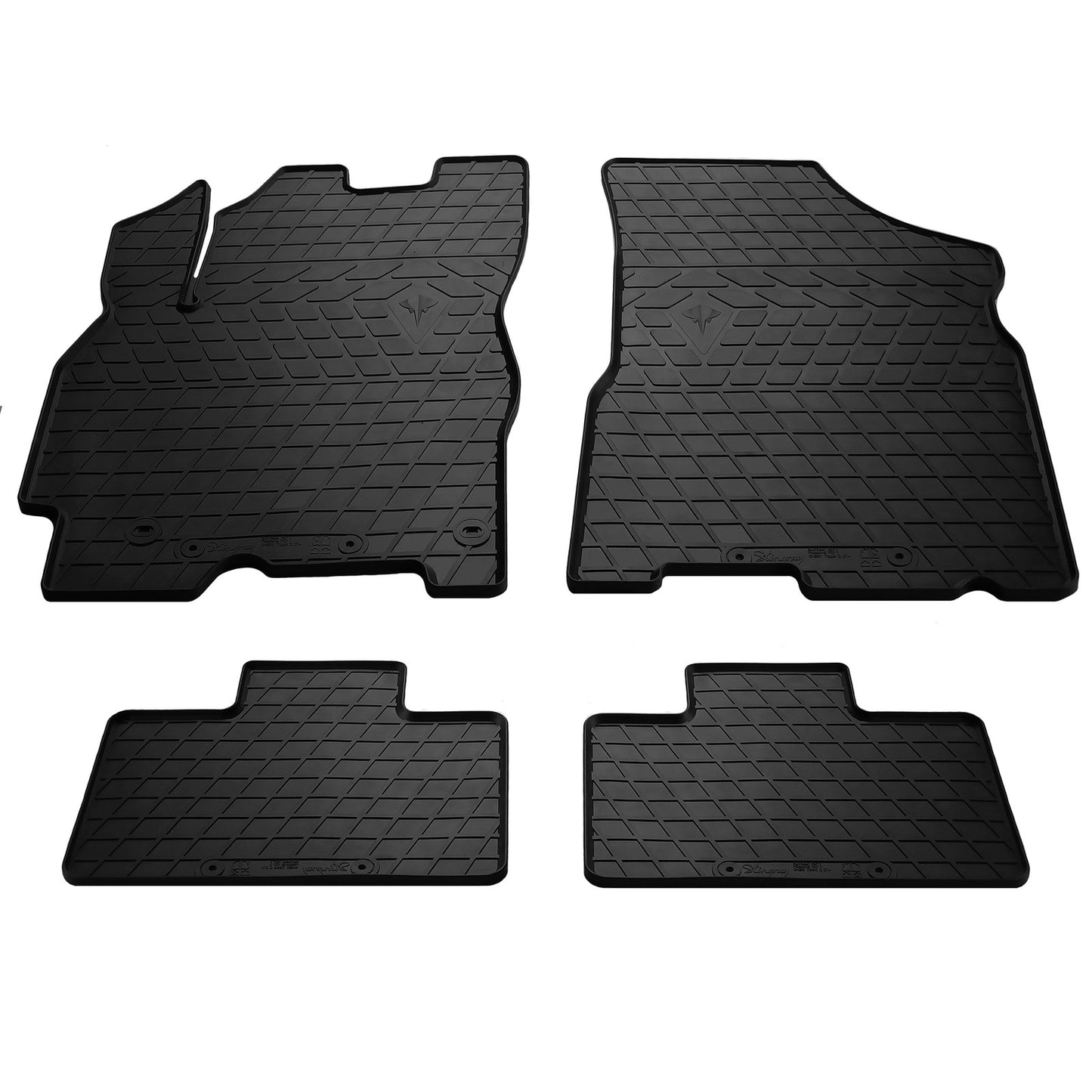 Rubber Floor Mats (4 pcs, Stingray Premium) for Chery Tiggo 2 2014- - image 1
