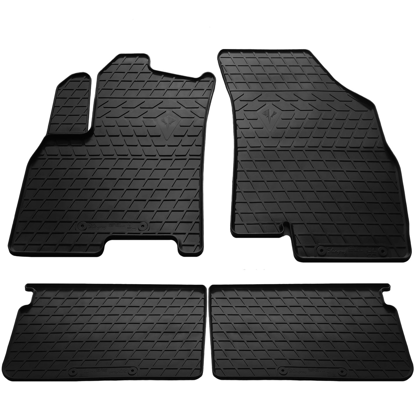 Rubber Floor Mats (4 pcs, Stingray Premium) for Chery Tiggo 8 2017- - image 1