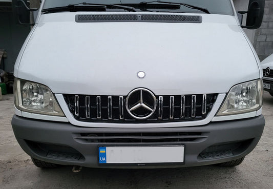 Front Grille GT Panamericana Chrome Eco (CDI, 2002-2006) for Mercedes Sprinter W901/902/903/904/905 1995-2006 - image 1