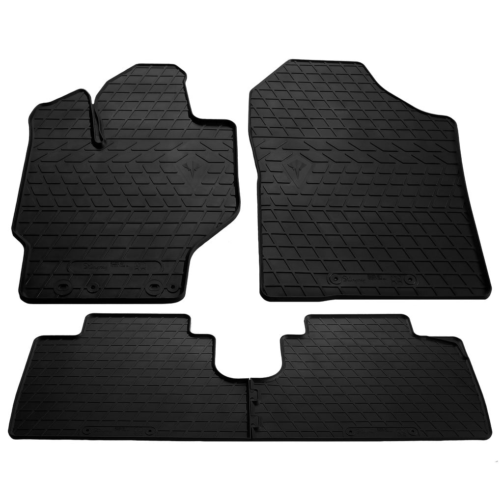 Rubber Floor Mats (4 pcs, Stingray Premium) for Toyota Yaris 2010-2020 - image 1