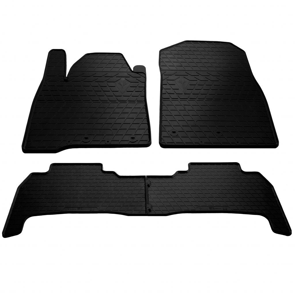 Rubber Floor Mats (4 pcs, Stingray Premium, 2007-2021) for Toyota Land Cruiser 200 2007-2021 - image 1