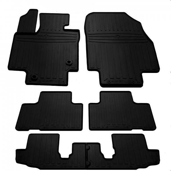 Stingray mats (6 pcs, rubber) for Toyota Highlander 2019- - Reelken Auto