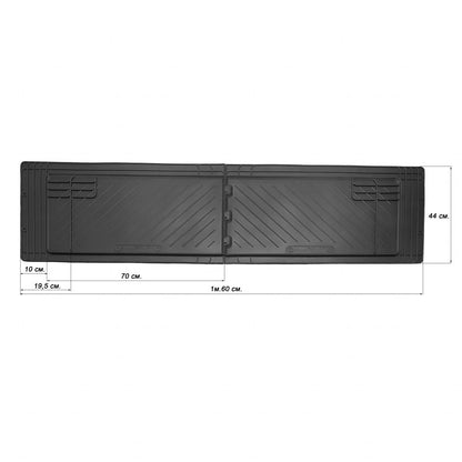 Rear Rubber Floor Mats (2 pcs, Stingray Premium) for Nissan NV400 2010-2024 - image 1