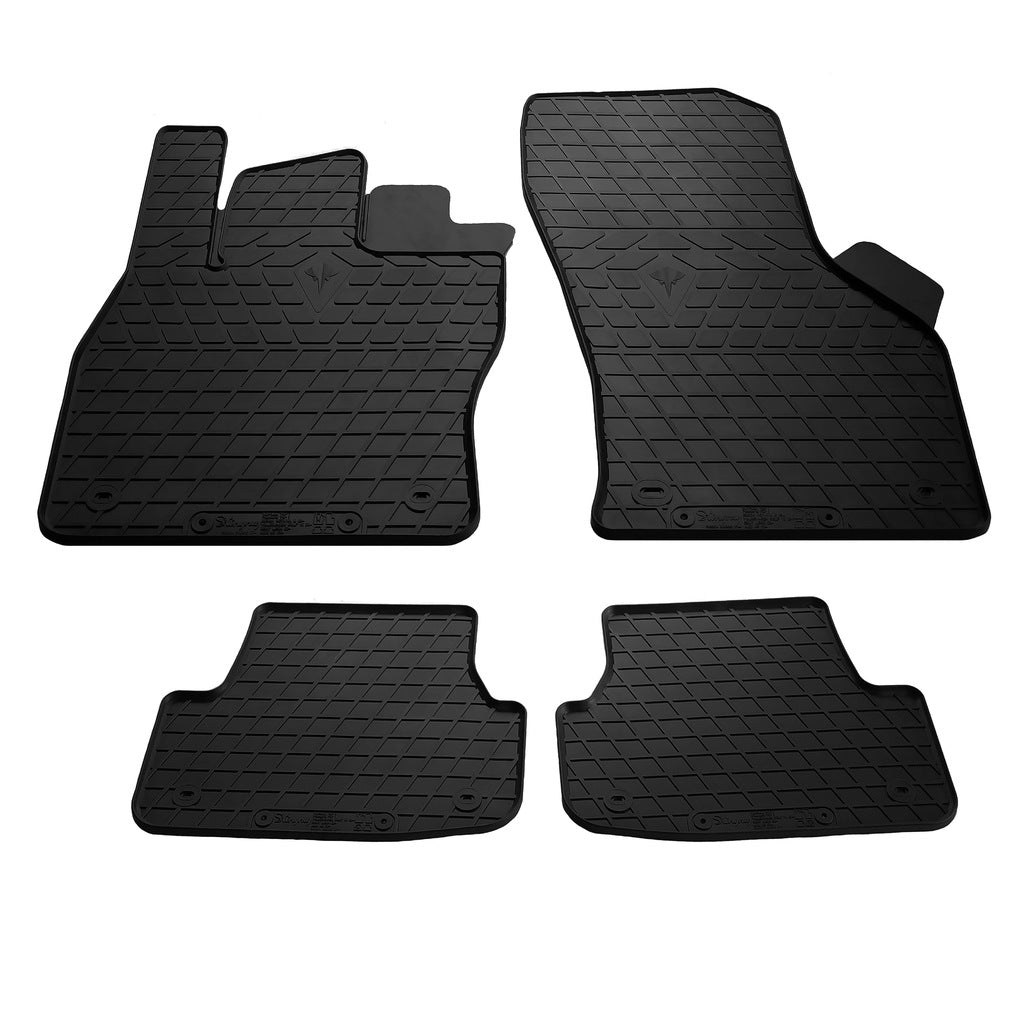 Rubber Floor Mats (4 pcs, Stingray Premium) for Skoda Karoq 2018- - image 1