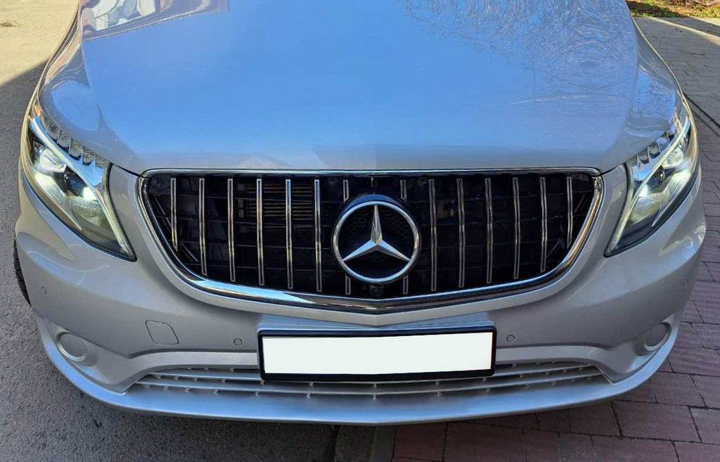 GT Panamericana Chrome Front Grille (2014-2023 for Vito W447) for Mercedes Vito / V-class W447 2014↗ year - Reelken Auto
