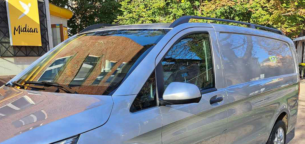 Roof rails black ELITE (Plast. feet) for Mercedes Vito / V-class W447 2014↗ year - image 17