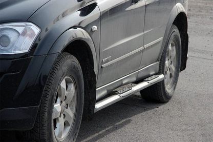 Side Bars BB002 (2 pcs, Stainless Steel) for SsangYong Kyron 2005-2014 - image 1