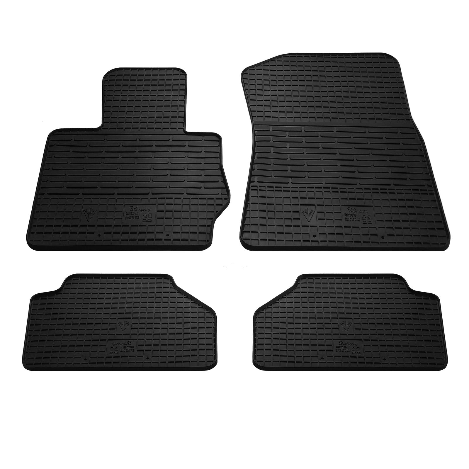 Rubber Floor Mats (4 pcs, Stingray Premium) for BMW X4 F-26 2014-2018 - image 1
