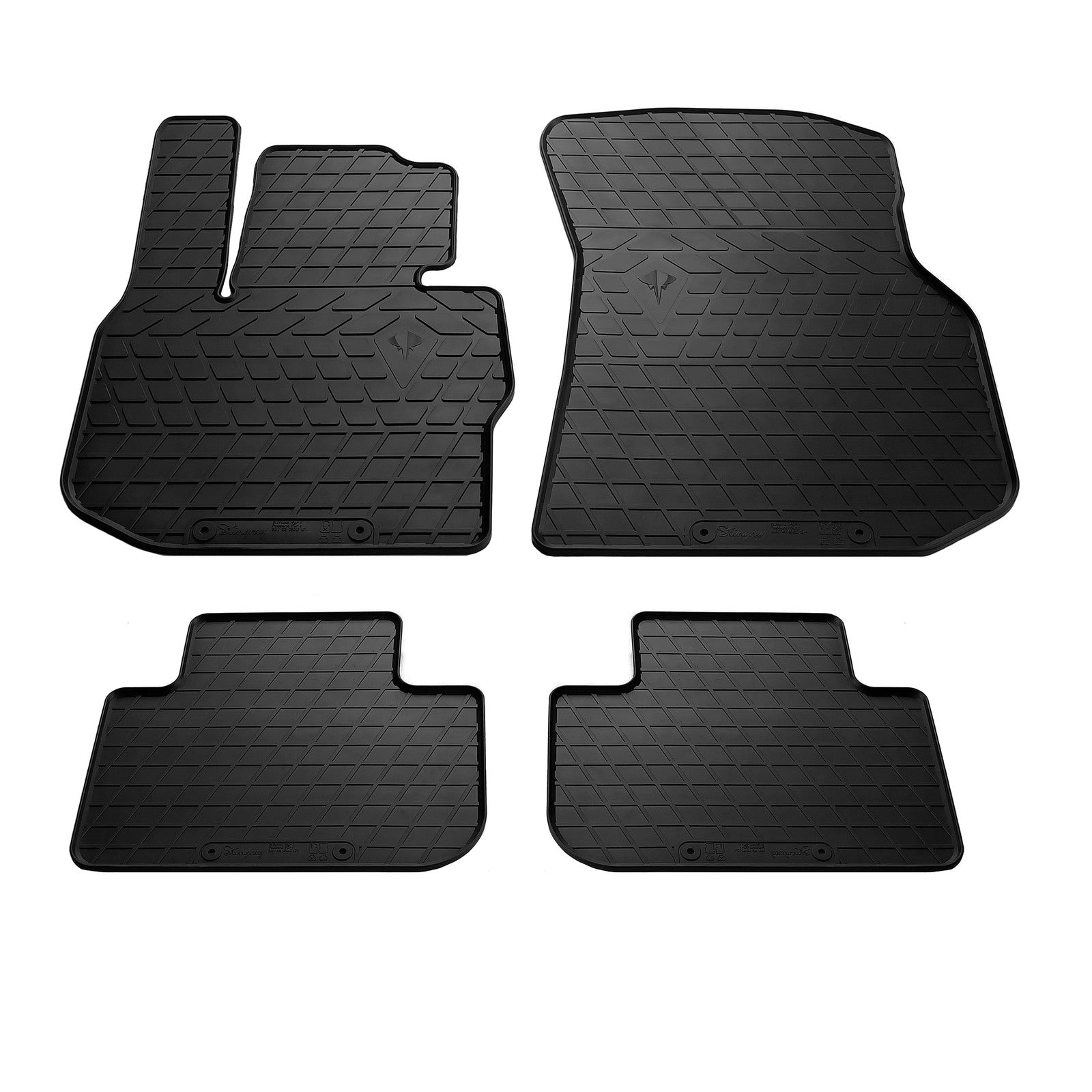 Rubber Floor Mats (4 pcs, Stingray Premium) for BMW X4 G02 2018- - image 1