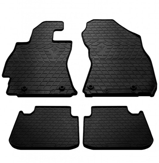 Rubber mats (4 PCs, Premium Stingray) for Subaru Outback 2014-2019 - Reelken Auto