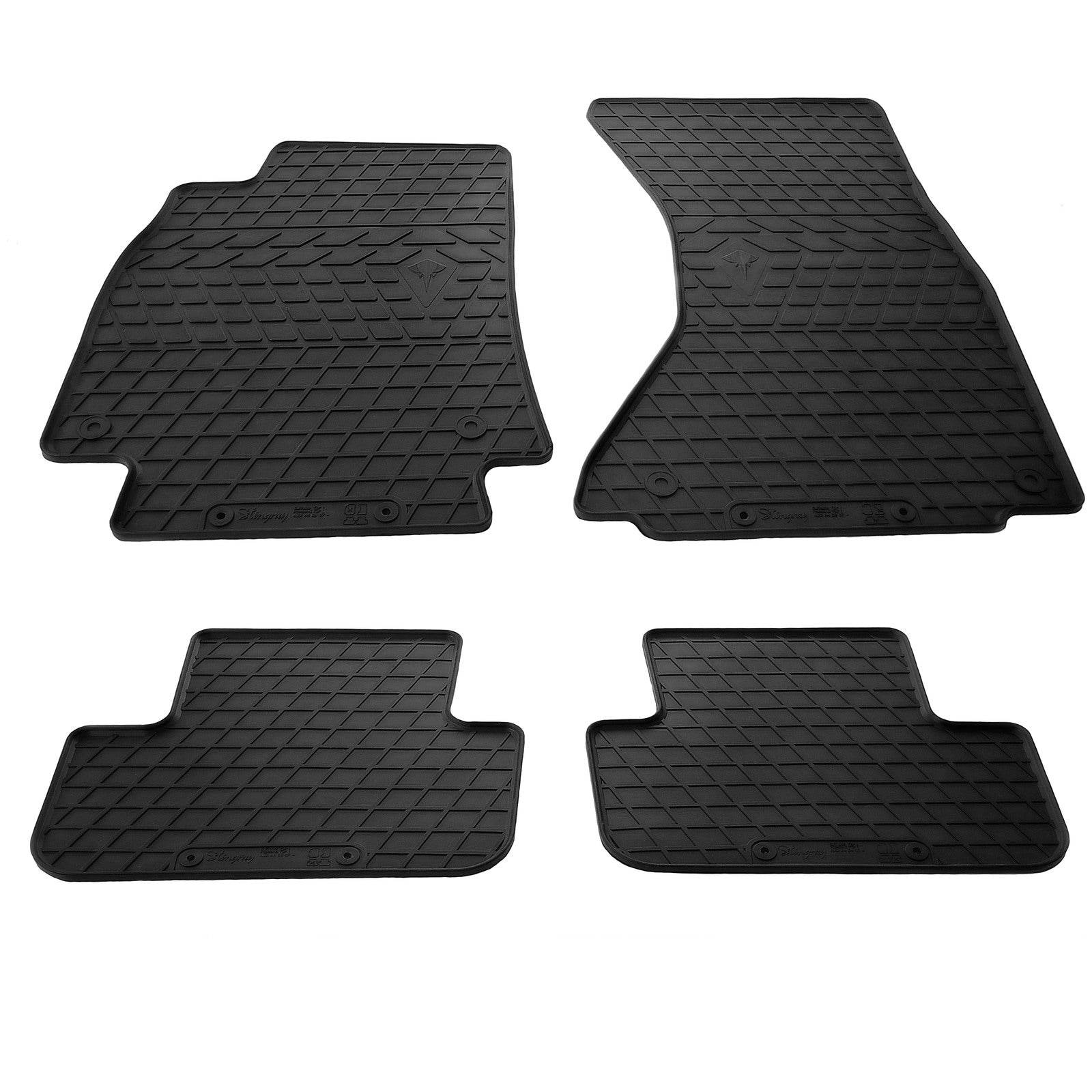 Stingray floor mats (4 piece, rubber) for Audi A4 B8 2007-2015 - Reelken Auto
