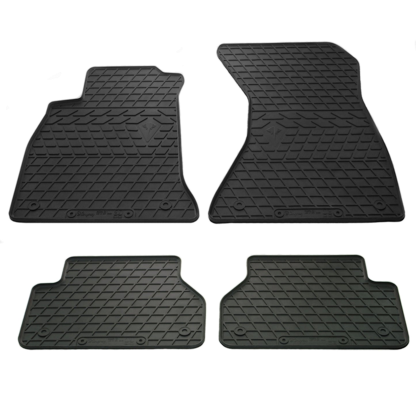 Rubber Floor Mats Stingray (4 pcs) for Audi A4 B9 2015-2024 - image 1
