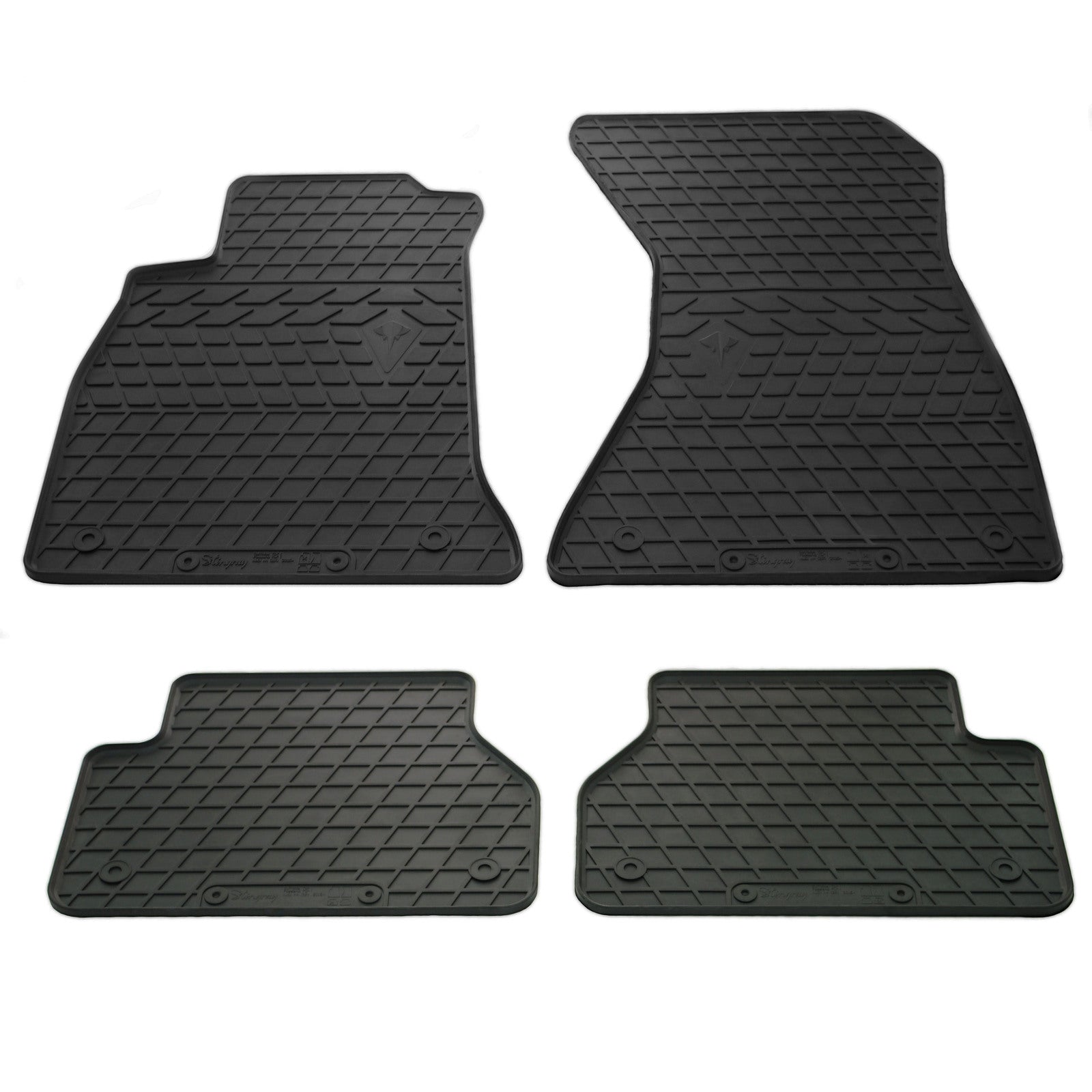 Rubber Floor Mats Stingray (4 pcs) for Audi A4 B9 2015-2024 - image 1