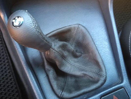The gearshift knob (leather) for BMW 5 series E-34 1988-1995 - Reelken Auto