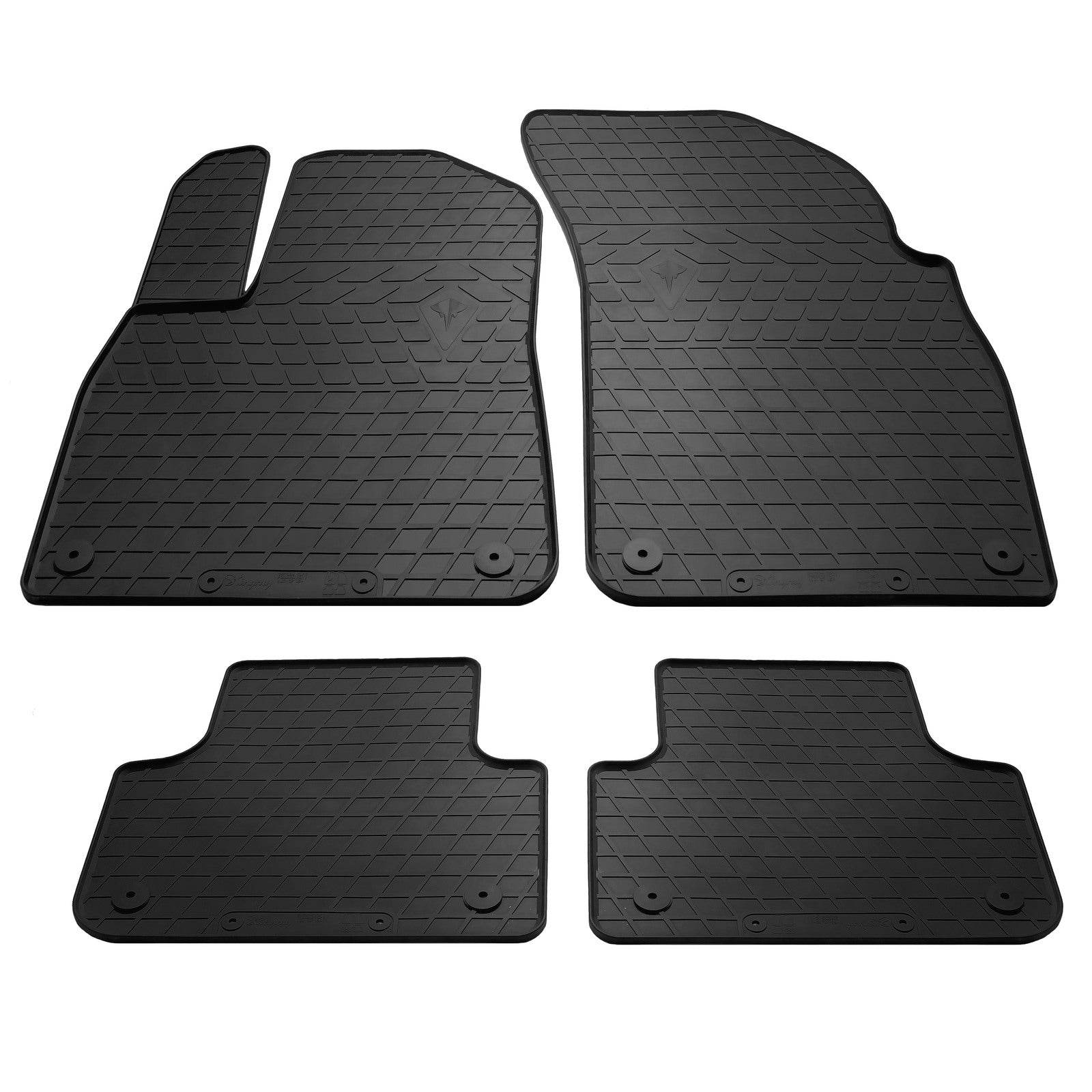 Rubber mats (4 PCs, Premium Stingray) for Audi Q7 2015- - Reelken Auto