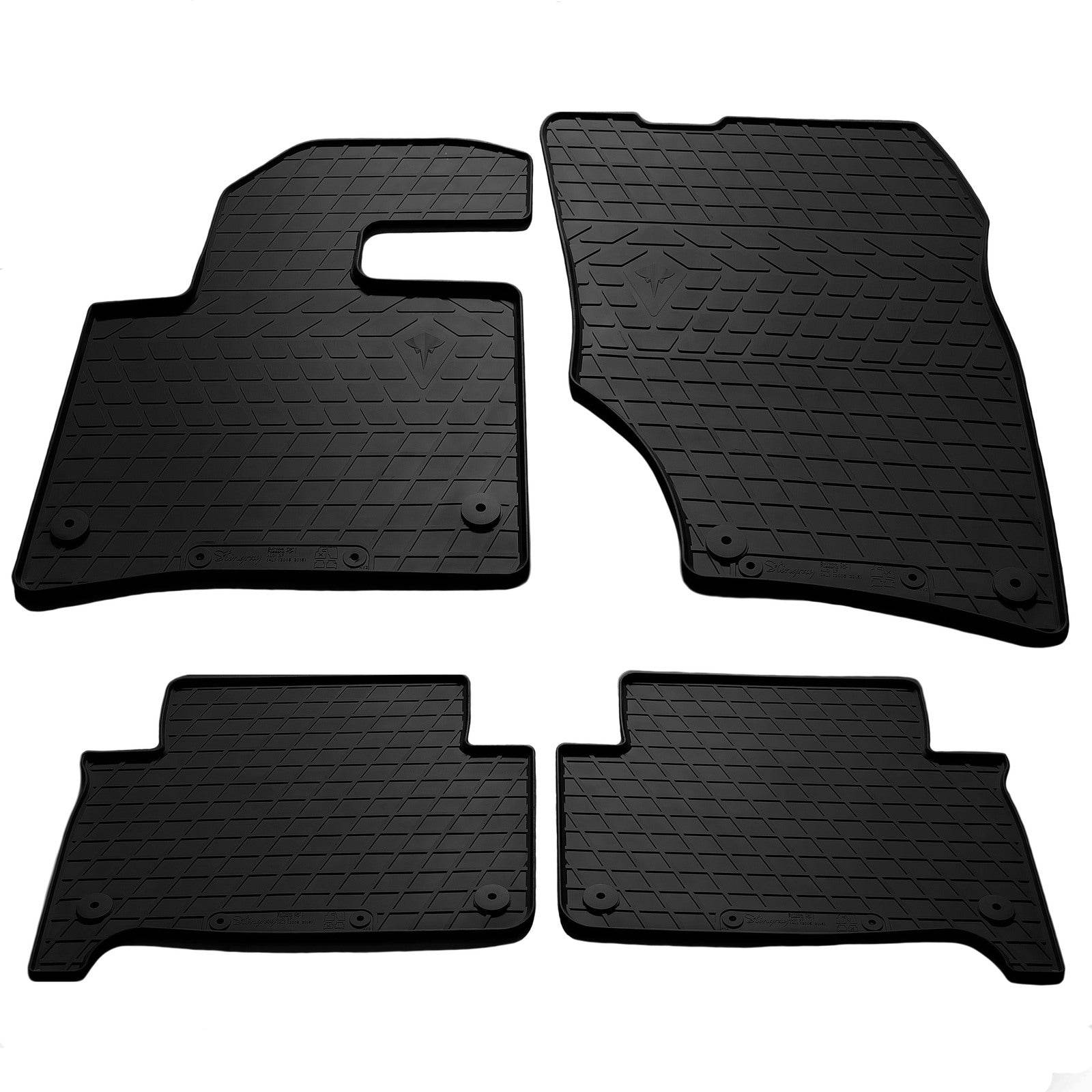 Rubber mats (4 PCs, Premium Stingray) for Audi Q7 2005-2015 - Reelken Auto