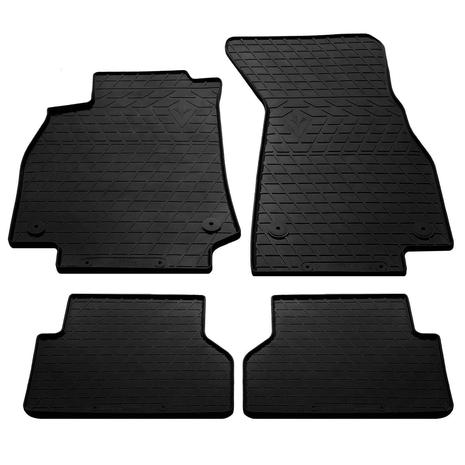 Rubber Floor Mats (4 pcs, Stingray Premium) for Audi A6 C8 2018- - image 1
