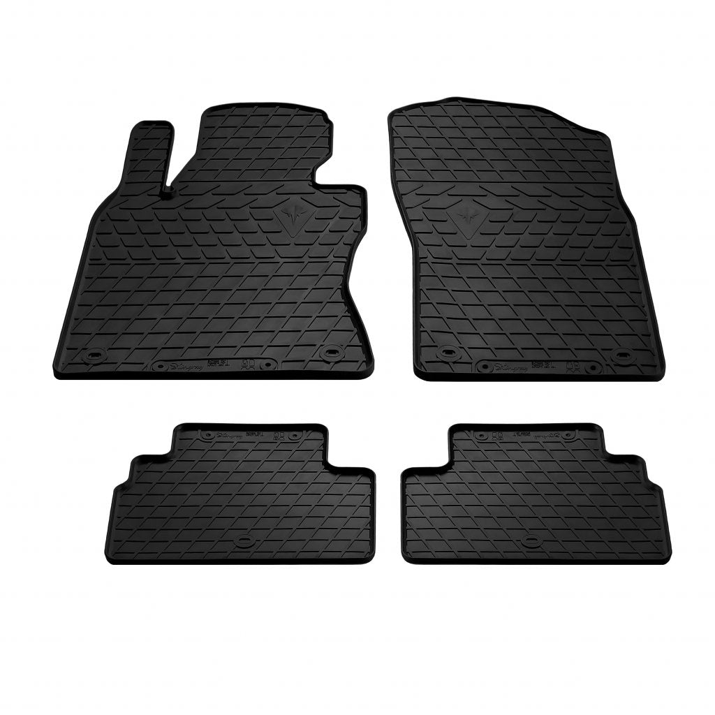 Rubber floor mats (for Q50, 4 pcs, Stingray Premium) for Infiniti Q50/Q60 2013-2024 - image 1