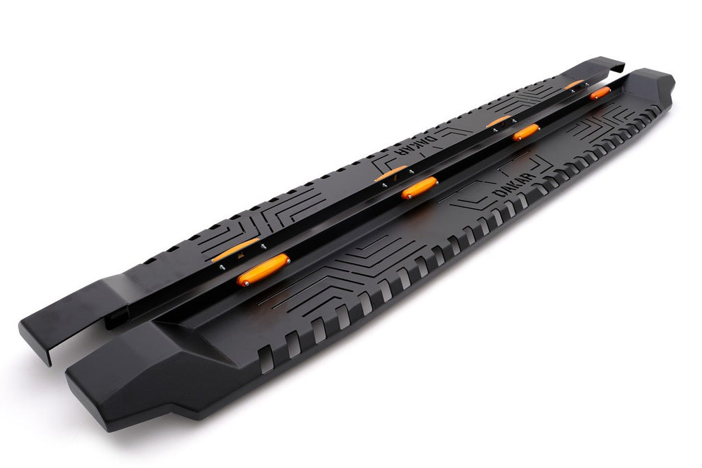 Side Steps Dakar V1 with LED (2 pcs, Metal) for Isuzu D-Max 2002-2011 - image 1