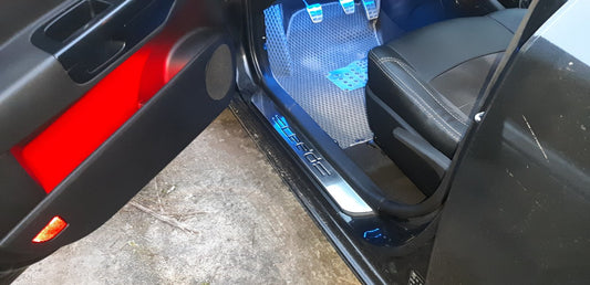 Door Sill Protectors OmsaLine (4 pcs, stainless steel) for Kia Ceed 2007-2012 - image 1