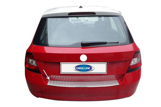 Rear bumper protector stainless steel for Skoda Fabia 2014-2021 - image 1