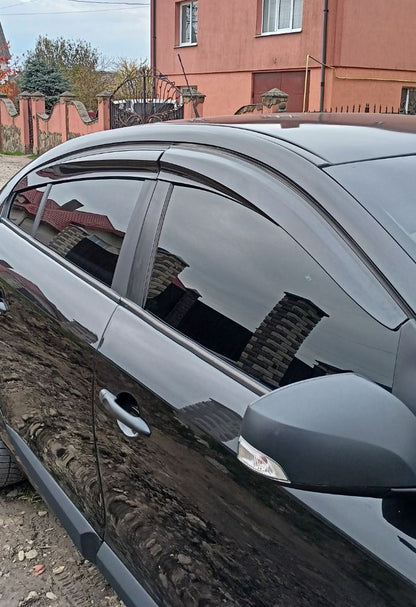 Window Deflectors (4 pcs, Sunplex Sport) for Renault Fluence 2009-2016 - image 4