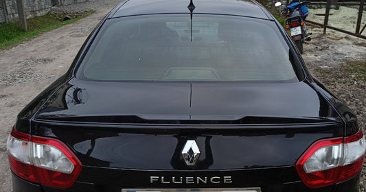 Lip Spoiler (Sunplex, black) (125.4cm x 7.2cm) for Renault Fluence 2009-2016 - image 1