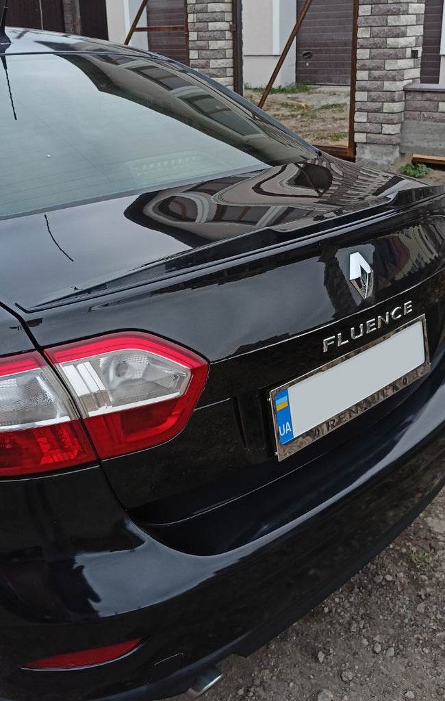 Spoiler LIP (Sunplex, black) (125.4cm *7.2cm) for Renault Fluence 2009-2016 - Reelken Auto