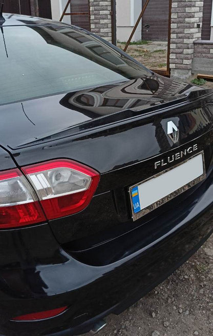 Spoiler LIP (Sunplex, black) (125.4cm *7.2cm) for Renault Fluence 2009-2016 - Reelken Auto