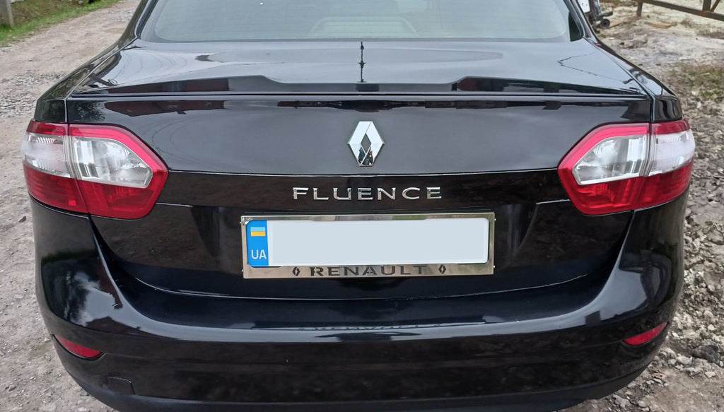 Spoiler LIP (Sunplex, black) (125.4cm *7.2cm) for Renault Fluence 2009-2016 - Reelken Auto