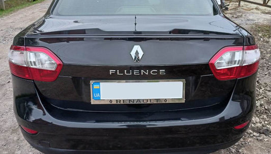 Spoiler LIP (Sunplex, black) (125.4cm *7.2cm) for Renault Fluence 2009-2016 - Reelken Auto